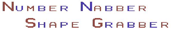 Number Nabber Shape Grabber logo for Commodore 64